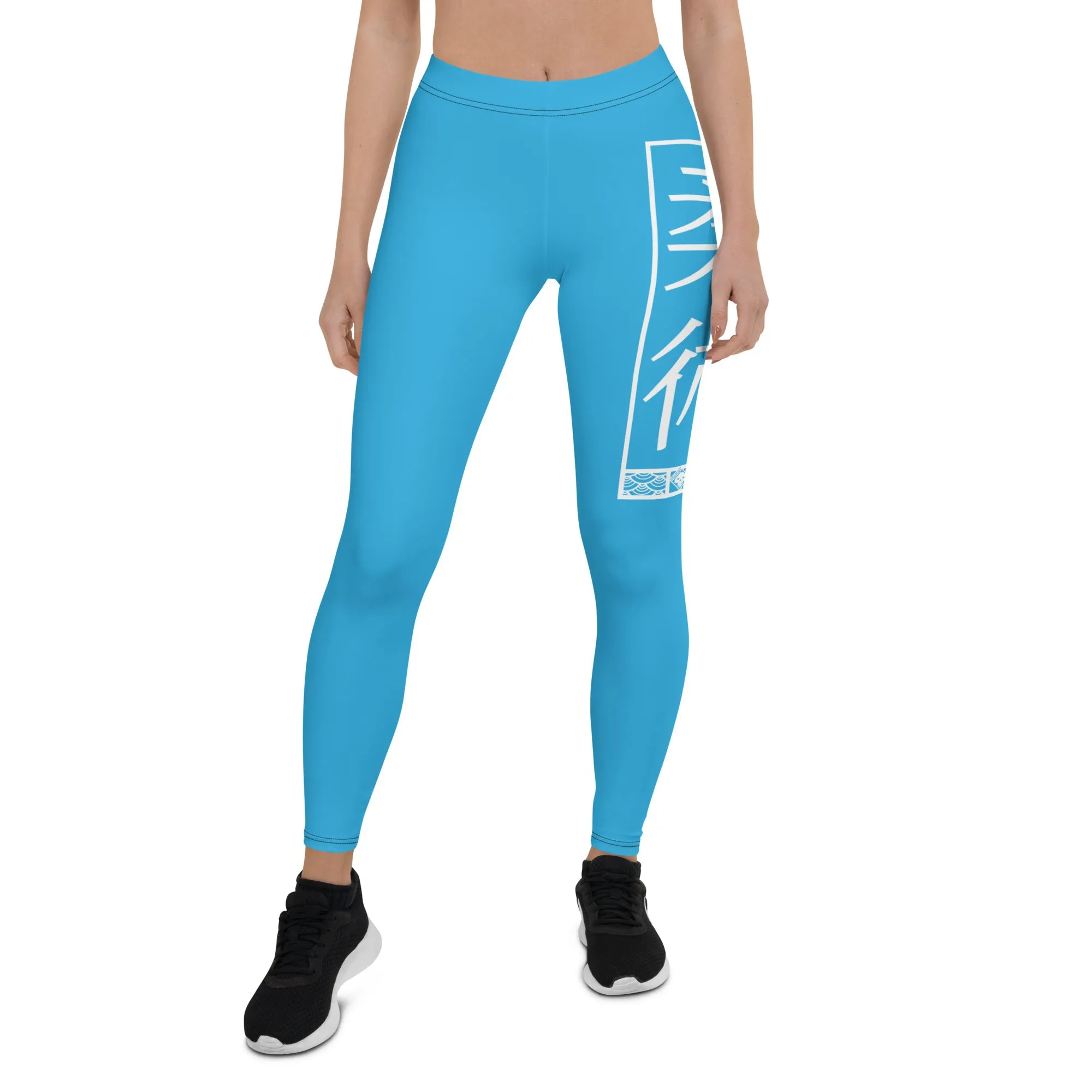 Women's Yoga Pants Workout Leggings For Jiu Jitsu 005 - Cyan