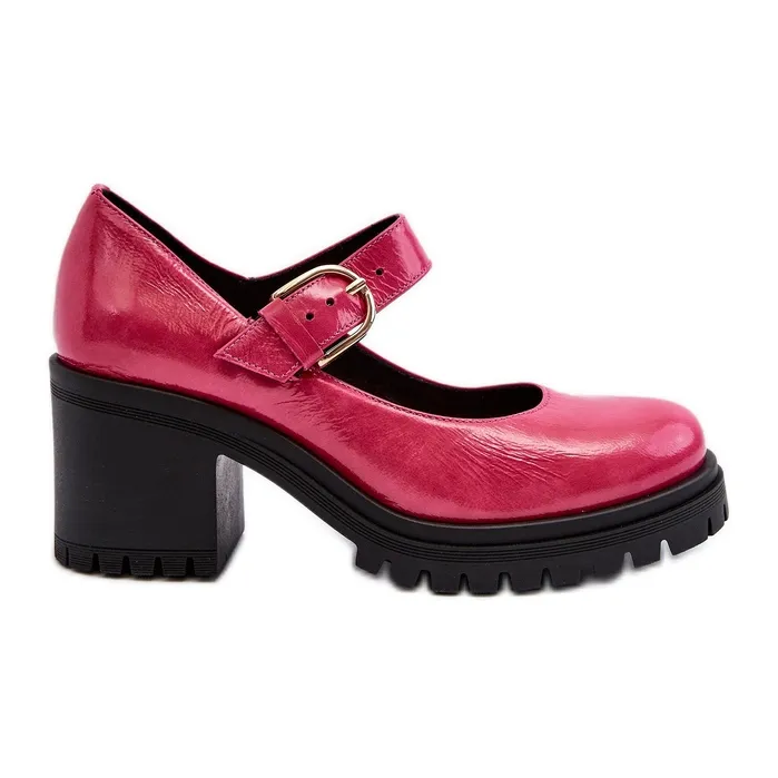 Zazoo 20166 Patent Leather Pumps Fuchsia pink