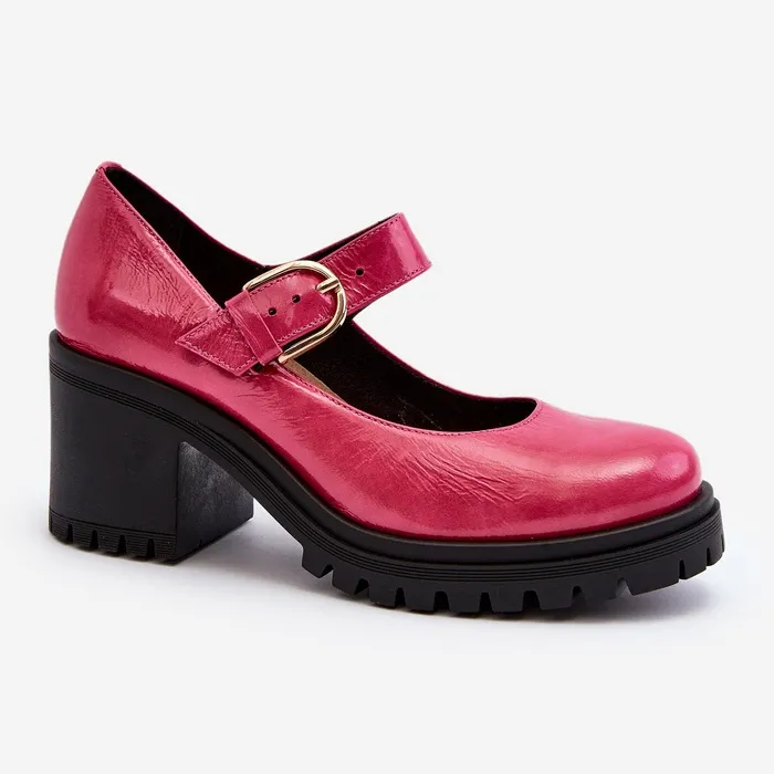 Zazoo 20166 Patent Leather Pumps Fuchsia pink